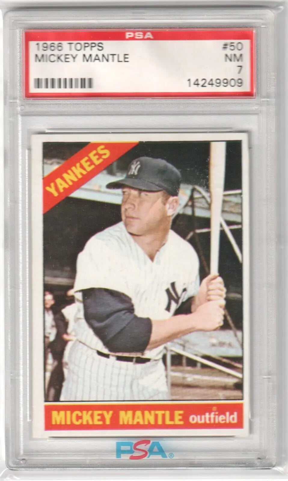 Graded 1966 Topps Mickey Mantle baseball card from Columbia Hobby with box free shipping
