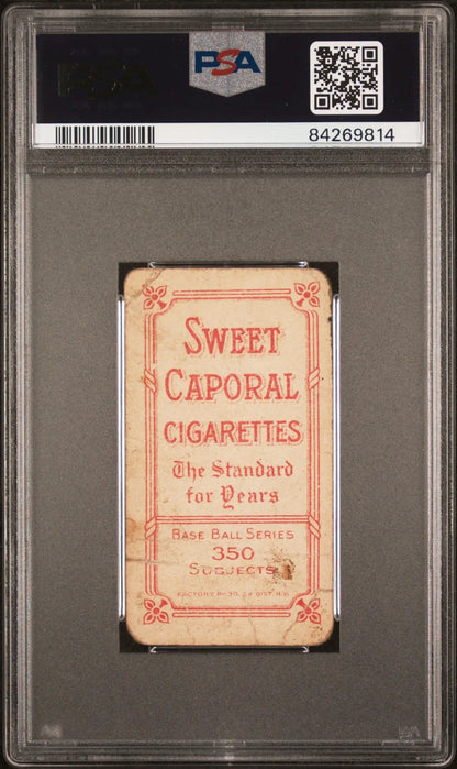 PSA-graded Mike Donlin 1909-11 T206 Sweet Caporal Cigarettes trading card in holder
