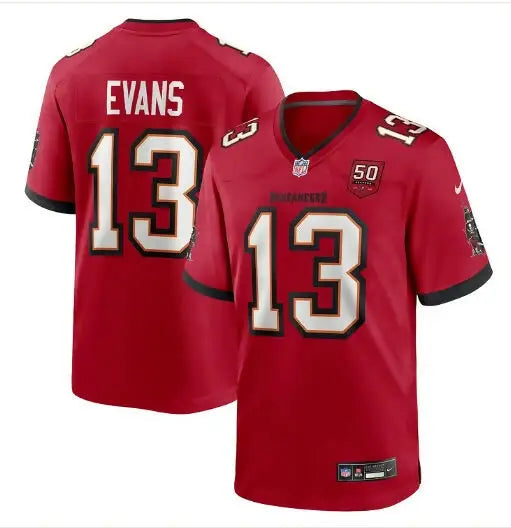 Red Mike Evans Tampa Bay Buccaneers Nike 50th Season Game Jersey with number 13