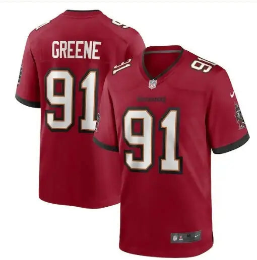 Red Mike Greene Tampa Bay Buccaneers Nike Game Player Jerseys with number 91