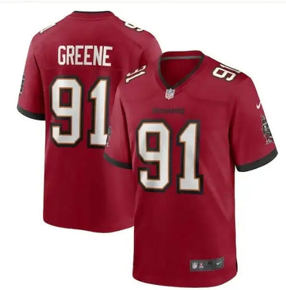 Red Mike Greene Tampa Bay Buccaneers Nike Game Player Jerseys with number 91