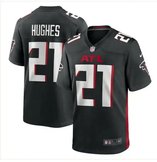 Black Mike Hughes Atlanta Falcons Nike Game Player Jersey with number 27