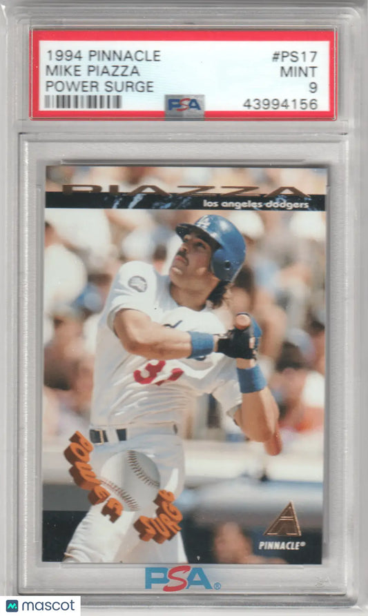 Graded Mike Piazza 1994 Pinnacle Power Surge baseball card Columbia Hobby PSA 9 MINT