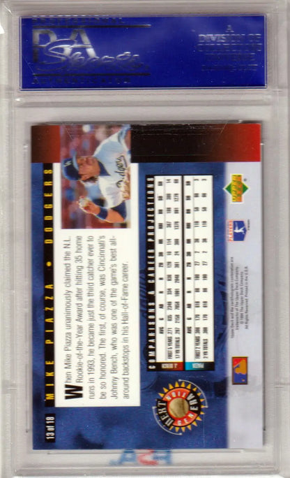 Graded Mike Piazza 1994 Upper Deck Next Generation baseball card from Columbia Hobby
