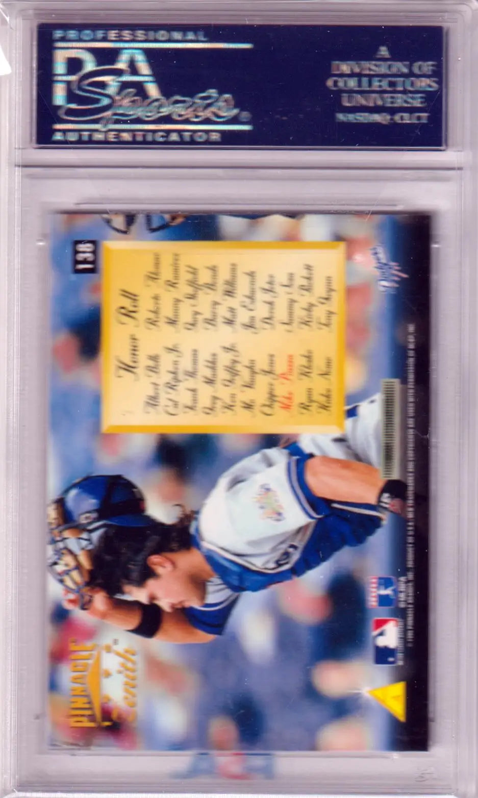 Graded Mike Piazza 1996 Pinnacle Zenith Mets trading card shop at Columbia Hobby