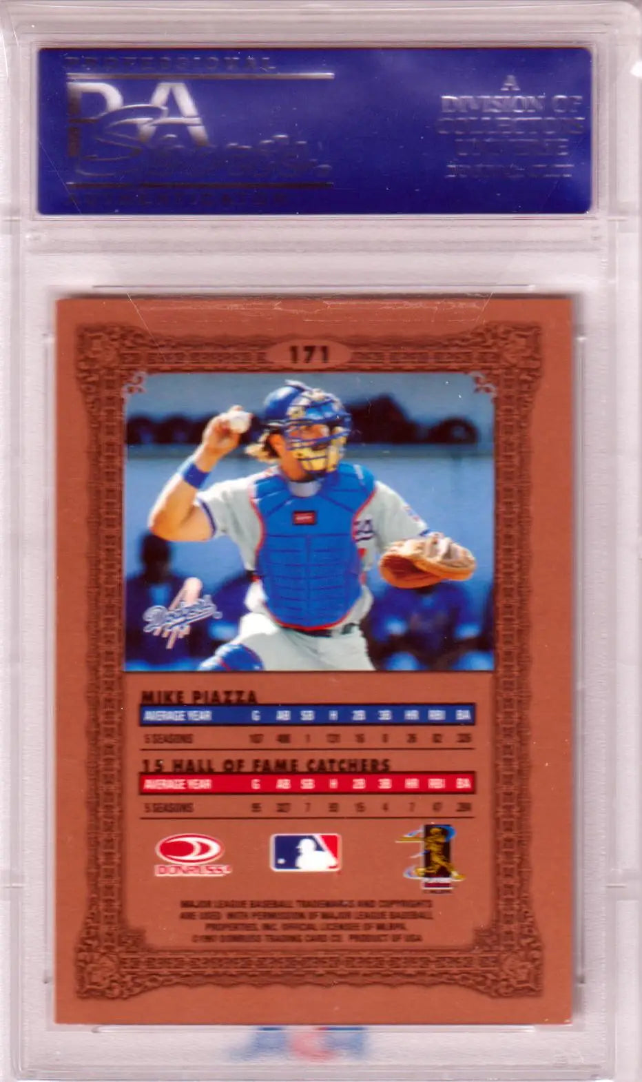 Mike Piazza 1997 Donruss Preferred baseball card in PSA 9 MINT from Columbia Hobby