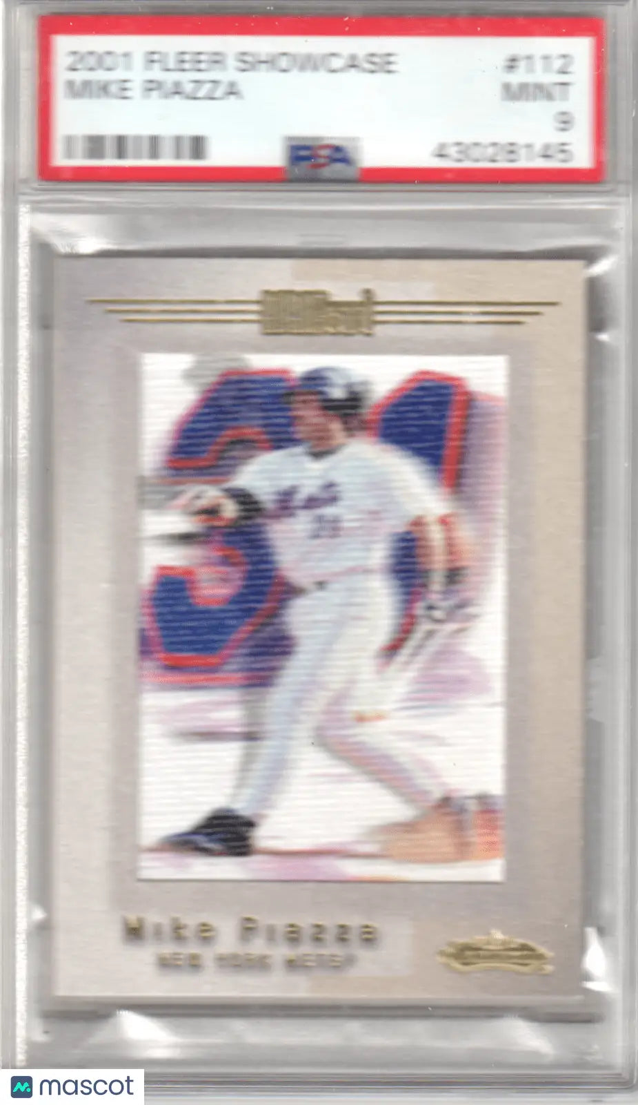 Graded Mike Piazza baseball card from Fleer Showcase collection at Columbia Hobby