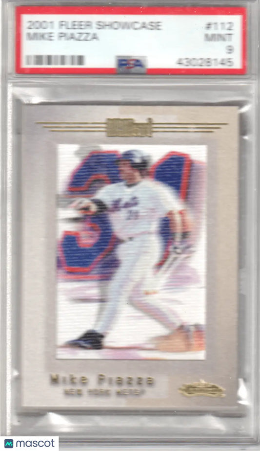 Graded Mike Piazza baseball card from Fleer Showcase collection at Columbia Hobby