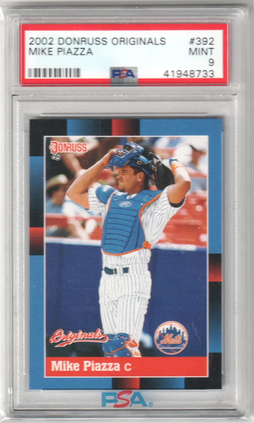 Graded Mike Piazza baseball card from Donruss Originals submitted to Columbia Hobby