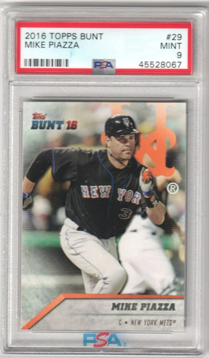 Mike Piazza baseball card from 2016 Topps Bunt, PSA 9 Mint, available in Columbia Hobby eBay store