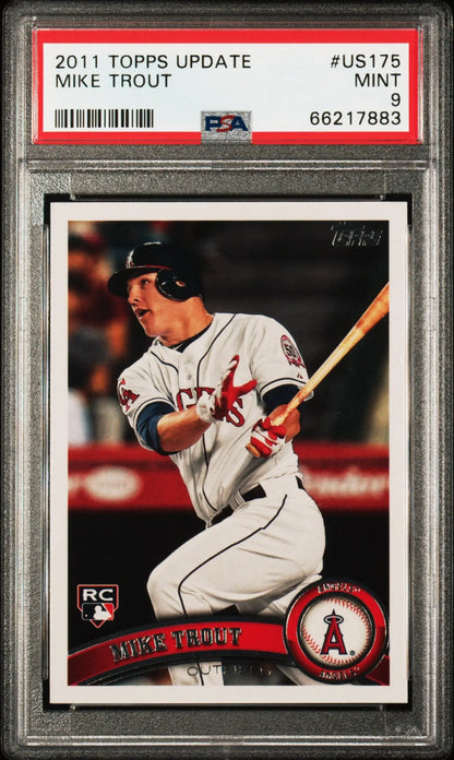 Mike Trout 2011 Topps Update US175 PSA 9 Mint baseball card for sale