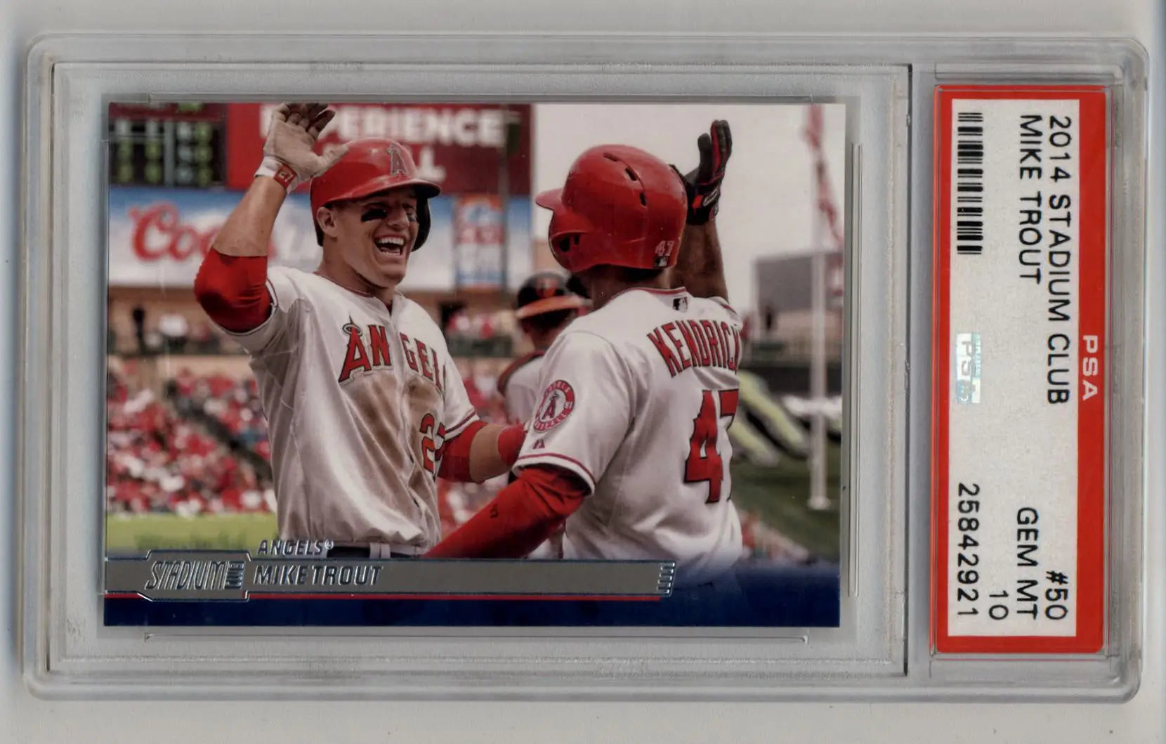 2014 Topps Stadium Club Mike Trout #50 Gem Mint PSA 10 baseball card