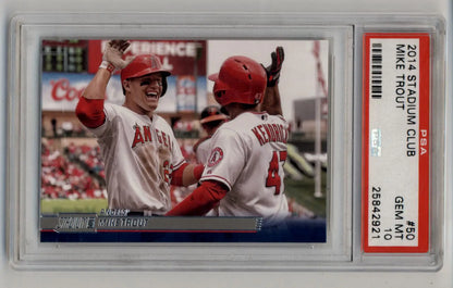 2014 Topps Stadium Club Mike Trout #50 Gem Mint PSA 10 baseball card