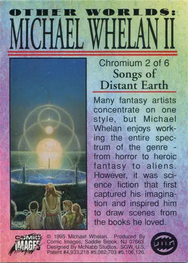 Mike Whelan II Other Worlds 1995 Chromium Chase Card featuring vibrant fantasy artwork