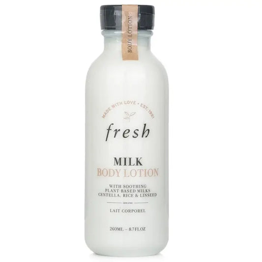 Bottle of Fresh Milk Body Lotion with plant-based milks, 260ml/8.7oz, skincare product