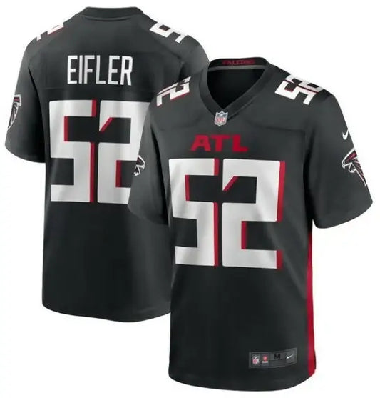 Black Atlanta Falcons Milo Eifler Nike Game Jersey with number 52 and name EIFLER on back