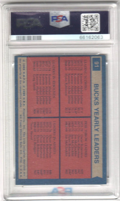 Graded Milwaukee Bucks 1974-75 Topps team leaders basketball card PSA 5 from Columbia Hobby