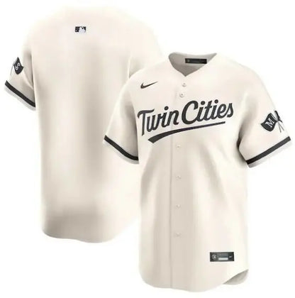 Cream-colored Minnesota Twins Nike Alternate Limited Jersey with Twin Cities lettering