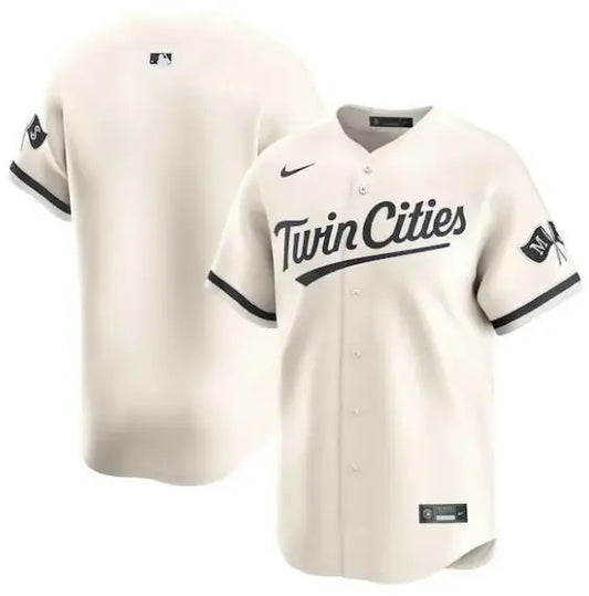 Cream-colored Minnesota Twins Nike Alternate Limited Jersey with Twin Cities lettering