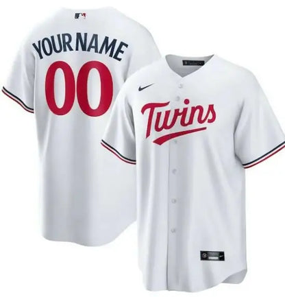 White Minnesota Twins Nike Home Replica Custom Jersey for baseball fans