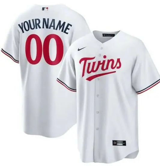 White Minnesota Twins Nike Home Replica Custom Jersey for baseball fans