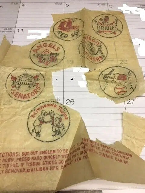Vintage Minnesota Twins Iron-On Transfer by Allison MFG for Baseball Cards Collection