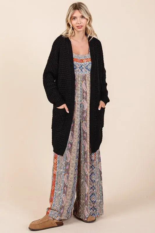 Mittoshop Open Front Long Sleeve Longline Cardigan - Sweaters & Cardigans/Cardigans