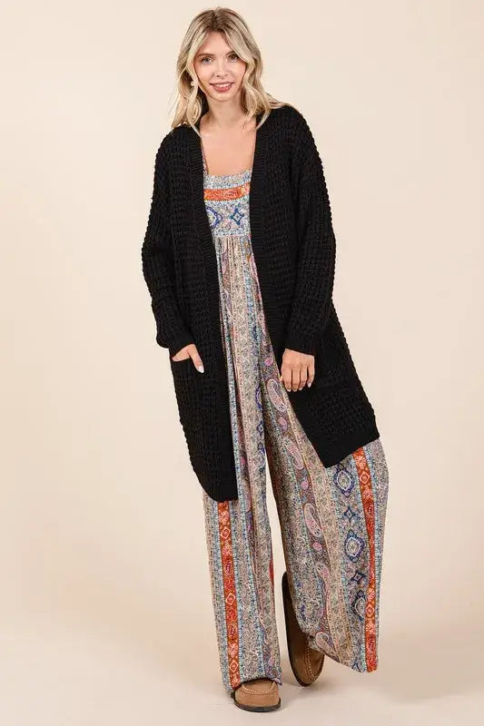 Mittoshop Open Front Long Sleeve Longline Cardigan - Sweaters & Cardigans/Cardigans