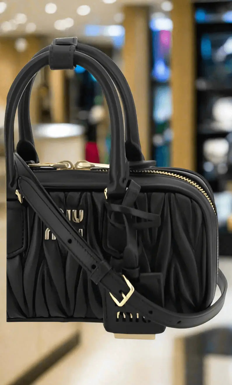 MIU MIU black ARCADIE MINI HANDBAG ITALY - Handbags