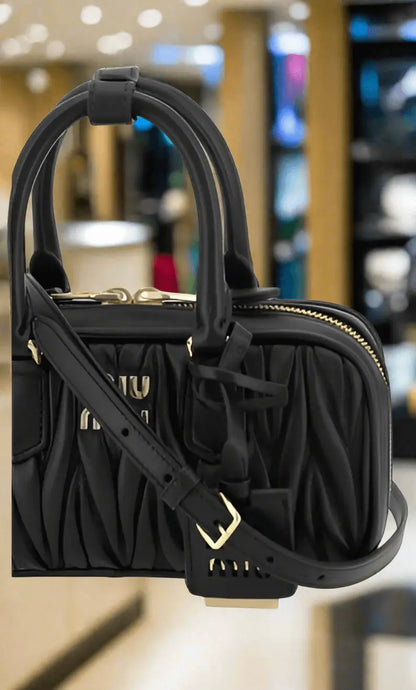 MIU MIU black ARCADIE MINI HANDBAG ITALY - Handbags