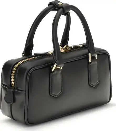 Miu Miu Arcadie handbag in black leather with gold hardware luxury designer bag
