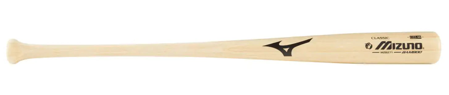 Wooden Mizuno baseball bat displayed in Mizuno 340464 Bamboo Classic MZB 271 product