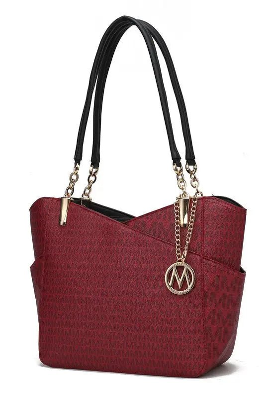 MKF Collection Jules Printed Tote Handbag SEE COLORS! - Burgundy / One Size - Handbag
