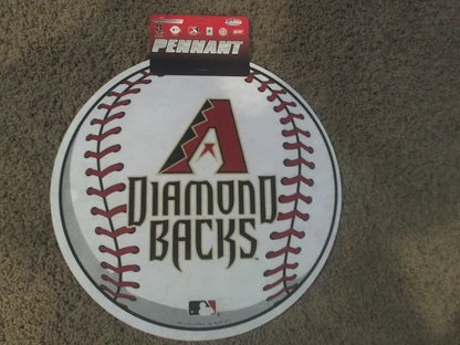 Baseball-shaped felt pennant with Arizona Diamondbacks logo for MLB fans