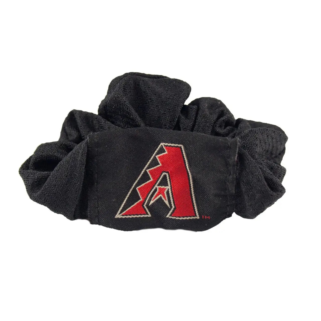 Black hair scrunchie with Arizona Diamondbacks logo for MLB team accessories