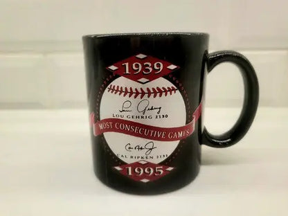 MLB Lou Gehrig 1939 Cal Ripkin 1995 - ’Most Consecutive Games’ Commemorative Mug