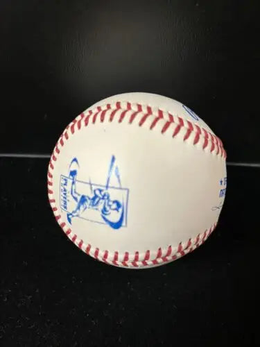 Autographed MLB Players Choice baseball with red stitching and September Remember logo