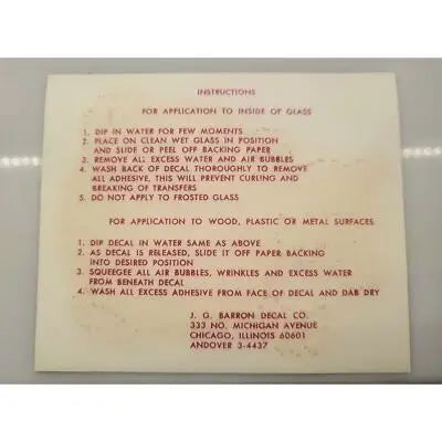 MLB Vintage 1960’s/70’s Chicago Cubs 4.25’’x3.5’’ Cubbie Decal Sticker