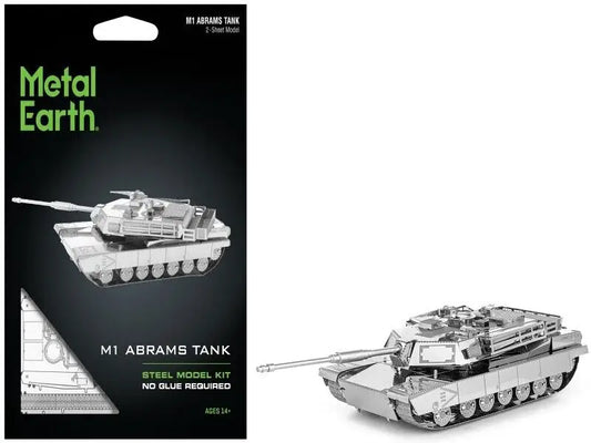 Metal M1 Abrams tank model kit in moderate difficulty by Metal Earth