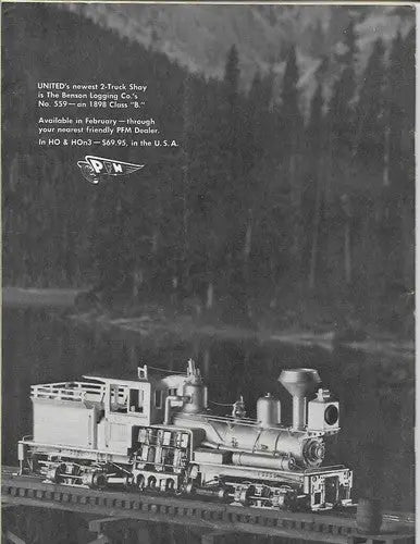 Model Railroader train magazine advertisement for model railroading hobby in February 1969