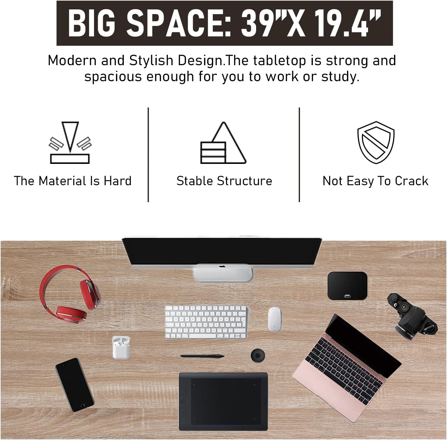 Modern 39 Inch Computer Desk for Home Office Use-4