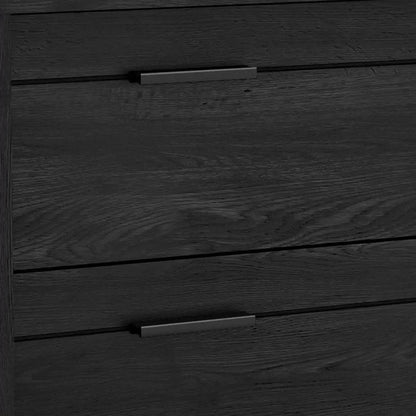 Modern Bedroom Nightstand in Grey Black Wood Finish - Nightstand