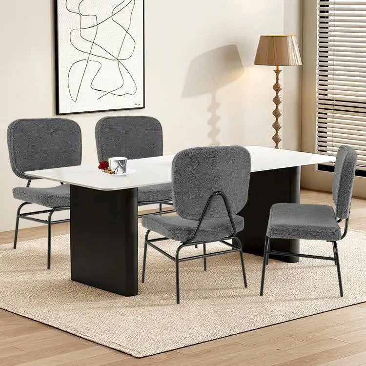 Modern Grey Upholstered Ergonomic Padded Accent Chair - Living Room > Accent Chairs