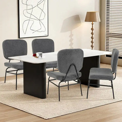 Modern Grey Upholstered Ergonomic Padded Accent Chair - Living Room > Accent Chairs