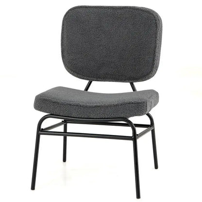 Modern Grey Upholstered Ergonomic Padded Accent Chair - Living Room > Accent Chairs