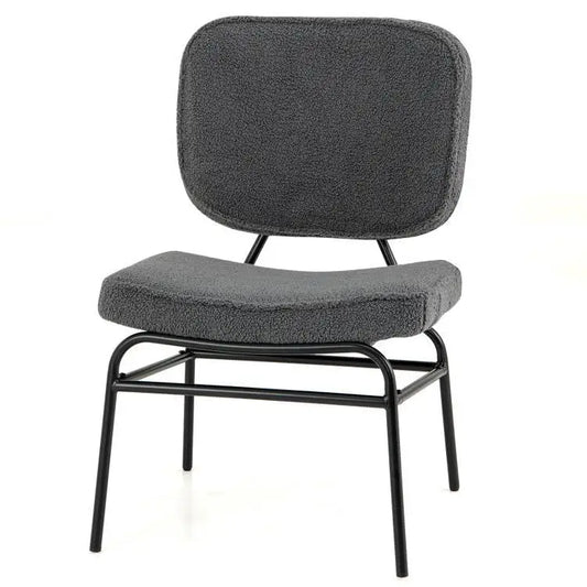 Modern Grey Upholstered Ergonomic Padded Accent Chair - Living Room > Accent Chairs