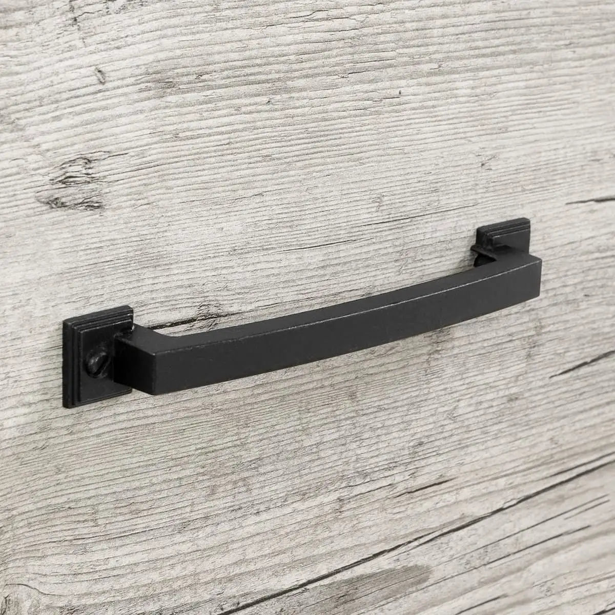 Modern Washed Pine 2 Drawer Nightstand Cubby Storage Shelf - Nightstand