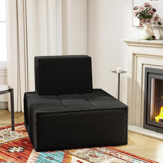 Modular Sherpa Sofa Chair for Cozy Small Spaces-0