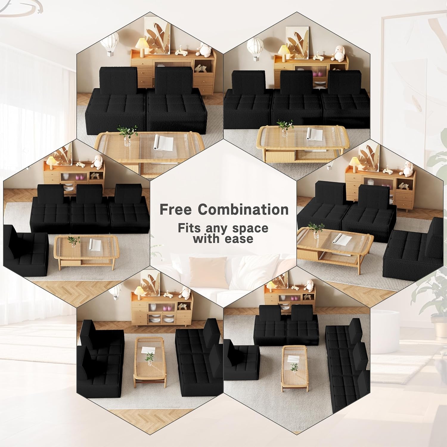 Modular Sherpa Sofa Chair for Cozy Small Spaces-2