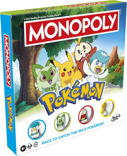 Pokémon Monopoly game featuring poké balls wild pokémon and tracker mat for fans